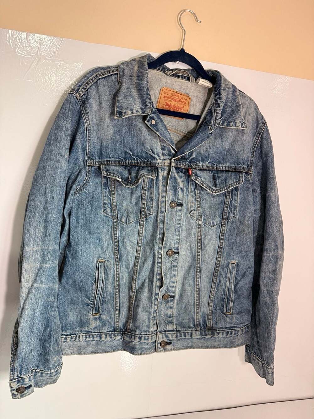 Levi's 70589 Vintage Light Wash Denim Trucker Jacket Size XL